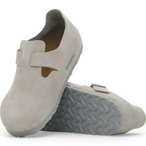 Birkenstock Light Gray Suede London Clog